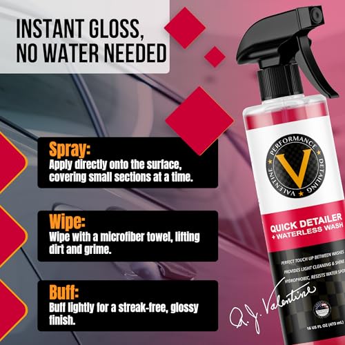 VPD Waterless Car Wash & Quick Detailer Spray 16oz - Ultimate Gloss & Showroom Shine, Clay Lube, Streak-Free, Car Detailing Kit Essential, Extends Wax & Sealant Life, Car Washing Exterior Care - view 3