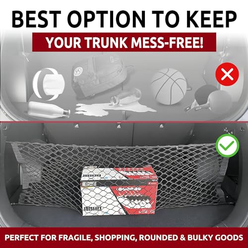Envelope Style Trunk Mesh Cargo Net for Hyundai Santa FE SE SEL 2021-2026 - Car Accessories - Premium Trunk Organizers and Storage - Cargo Net for SUV - Vehicle Carrier Organizer for Hyundai Santa Fe - view 5