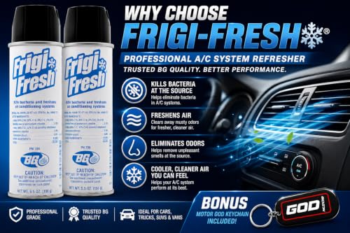 BG Frigi-Fresh Automotive Air Conditioning Freshener Spray, 5.5 oz / 156g, PN 708 – Helps Refresh Vehicle A/C Vents, Interior Air & HVAC System Odors – Pack of 2 - view 6