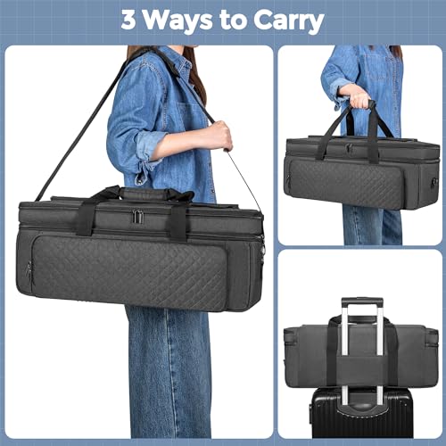 Carrying Case with Cutting Mat Pocket for Cricut Maker 4/3, Black - view 5