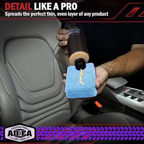 Microfiber Applicator Pads-2 Pack, Car Wash Sponge, Blue - view 5
