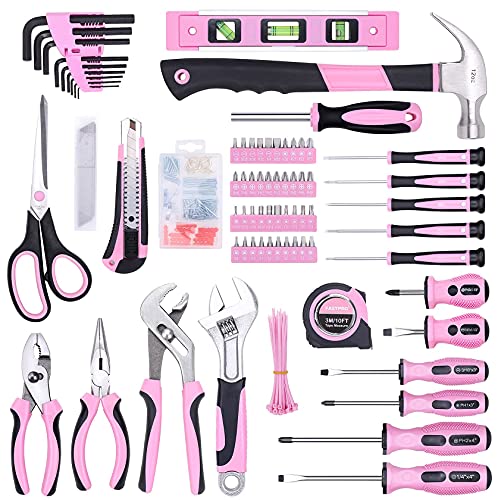 220-Piece Pink Tool Set, Home Repairing Tool Kit for Women - view 2