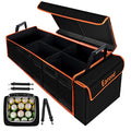Large Trunk Organizer with Cooler, 3 Compartments SUV Cargo Organizer, Portable Trunk Organizer for suv,car,truck,rv,jeep(black)