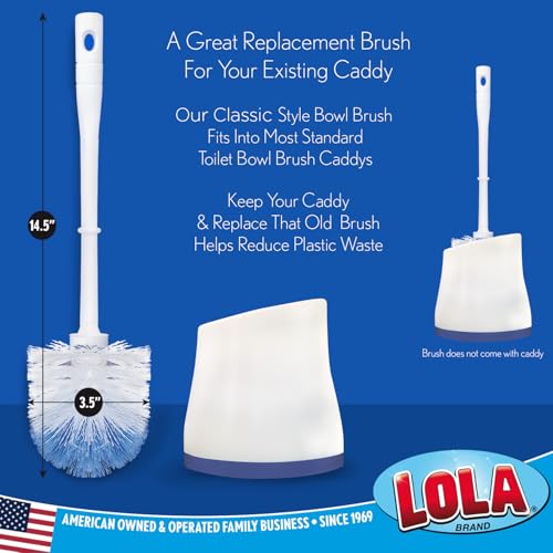 Classic Toilet Brush, Durable Fiber Stiff Bristles, Non-Scratch - 2 PK - view 3