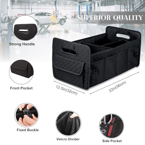 Car Trunk Organizer for SUV, Collapsible Car Storage Organizer Black - view 2
