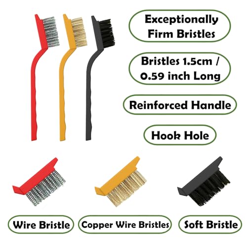 Crevice Cleaning Brush Set, Multi-Purpose Hard Bristle Brushes - view 4