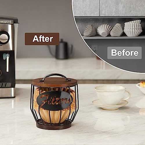 Coffee Filter Holder, Metal Filter Storage Container for 2-4 Cup - view 6