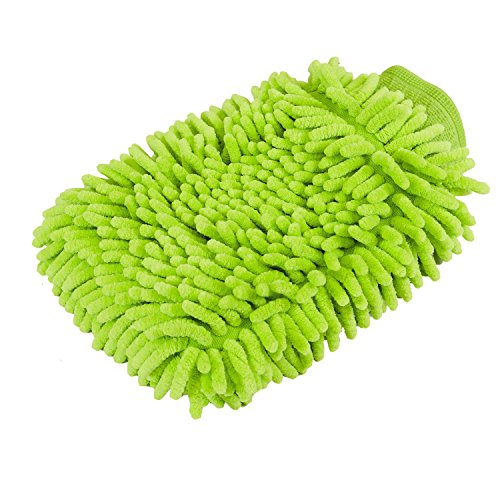 House Cleaning and Car Wash Mitts, Home Dusting Microfiber Gloves, Washing Clean Polish Faster (2-Pack, Green/Blue) - view 4