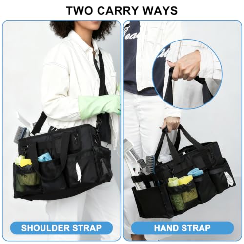 Large Cleaning Caddy Organizer, Adj Straps & Board Dividers - view 3