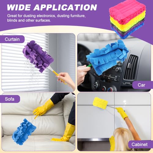 14 Pcs Microfiber Reusable Duster Refills Compatible with Swiffer Duster - view 7