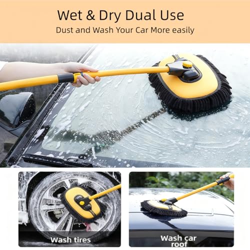 15° Curved Car Wash Brush, Car Wash Mop with Long Handle - view 6