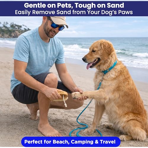 Beachy Clean Sand Brush – Ergonomic Oval Grip Handle, Removes Sand from Feet, Gear, Pets & Car Mats – Beach, Camping & Travel Essential - view 5