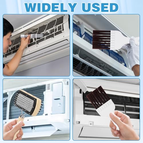 3Pcs Air Conditioner Condenser Fin Cleaning Brush Refrigerator Coil Cleaning Brush Supplies, Stainless Ac Coil Cleaner, Evaporator Coil Cleaner, Mini Split Cleaning Kit Fridge Cleaner Tool - view 7
