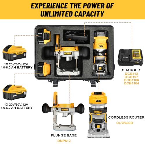Hard Case for Dewalt Router - Tool Bag for Cordless Woodworking Router Tool - view 2