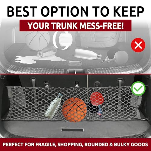Envelope Style Automotive Elastic Trunk Mesh Cargo Net for KIA Telluride 2020-2024 - Premium Trunk Organizers and Storage - Luggage Net for SUV - Best Car Organizer for KIA Telluride - view 4