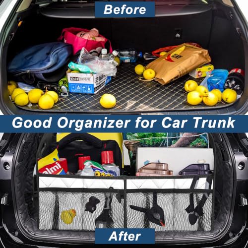 Car Trunk Organizer for SUV, Car Organizers and Storage with Reinforced Handles, Car Accessories for Women/Men 70L Waterproof Polyester Trunk Organizer(Large, Beige) - view 6