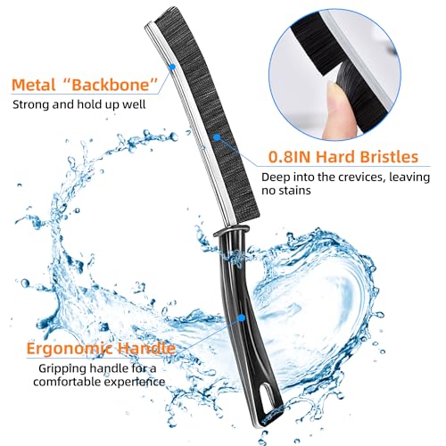3Pcs Hard-bristled Crevice Cleaning Brush, Multifunctional Thin Gap Scrub Brush, Bathroom Cleaner Tools for Household Use, Kitchen, Window, Toilet, Grout, Faucets, Car - view 3