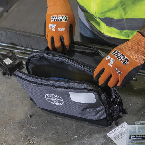 KLEIN TOOLS Tool Pouch, Dual Compartments, Heavy-Duty Tool Bag Organizer, Multipurpose Bag - view 5