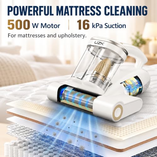 Mattress Vacuum with UV-C Light,Bed Vacuum Cleaner for Sofa,Crib,Couch - view 3