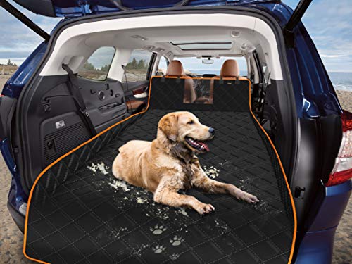 SUV Cargo Liner for Dogs, Waterproof Dog Cargo Cover with Bumper Flap Protection Durable Toyota Rav4 Trunk Mat for Pets Keep Your Vehicle Trunk Clean Universal Fit SUV Car Seat Cover - view 4