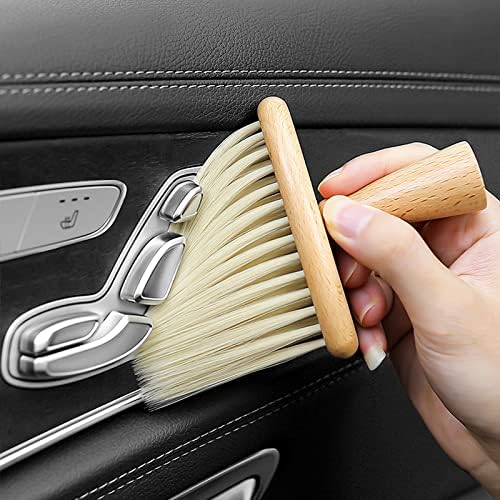 High Density Ultra Soft Detail Brush Kit - Automotive Interior Cleaning Tool with Soft Hair, Wooden Handle, Deep Cleaning for Keyboards, Laptop, Sofa and Dusting (B-1PC) - view 2