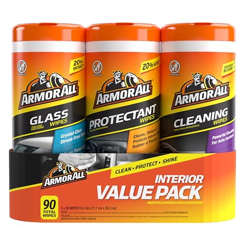 Car Cleaning Wipes, 90 Ct - Interior, Protectant & Glass Wipes