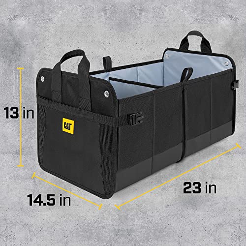 3-Piece Car Organizer Bundle – Collapsible Trunk Organizer, Portable Seat Caddy with Adjustable Straps & 2.4 Gallon Leak-Proof Trash Can Cooler for Cars, Trucks, and SUVs Black - view 4