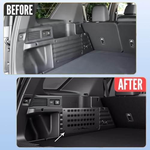 2 Pecs Metal Molle Storage Trunk Organizer for 2026 Honda Passport, MOLLE trunk mounting panel functional partition,08Z03-3BM-100,black - view 4