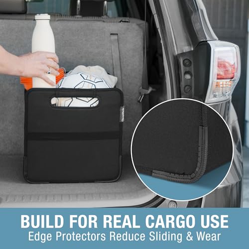 Double Trunk Caddy, 46L Trunk Storage Totes, Midnight Black - view 5