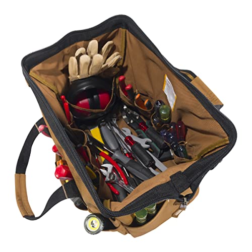 Onsite Tool Bag, Durable Water-Resistant, Tool Storage Bag, Heavyweight, 16-Inch, Brown - view 3
