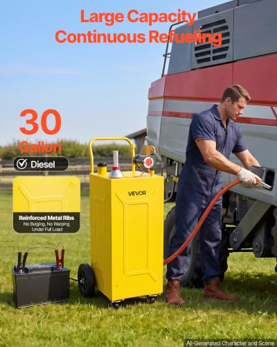 30 Gallon Diesel Caddy, Carbon Steel, Portable Diesel Transfer - view 2