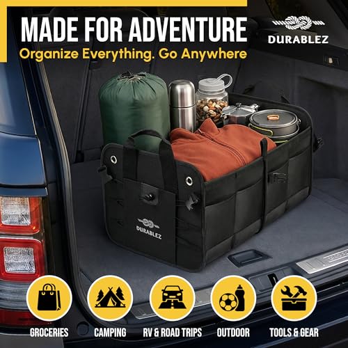 Car Trunk Organizer for SUV, Truck, Sedan, Minivan, and Van, Black - view 2