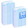 50 Pack Duster Refills Only, Microfiber Replacement Heads for Blinds, Blue