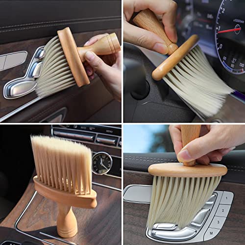 Ultra Soft Detail Car Interior Cleaning Brush - Dusting & Deep Cleaning, Wooden Handle, 2 Pack - view 5