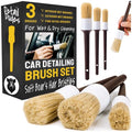 Car Detailing Brush Set 3-pc, Car Detailing Kit Interior