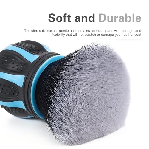1 PC Ultra Soft Detailing Brush, Extra Large Microfiber Ball Car Detail Brush, Multi-surface Cleaning Tool for Air Vents and Crevices, Universal Automotive Interior Accessory (Blue) - view 3