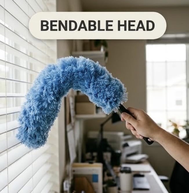 Microfiber Duster with Extension Pole 68 Inch - 3 Pack Washable Bendable Dusting Wands - view 4