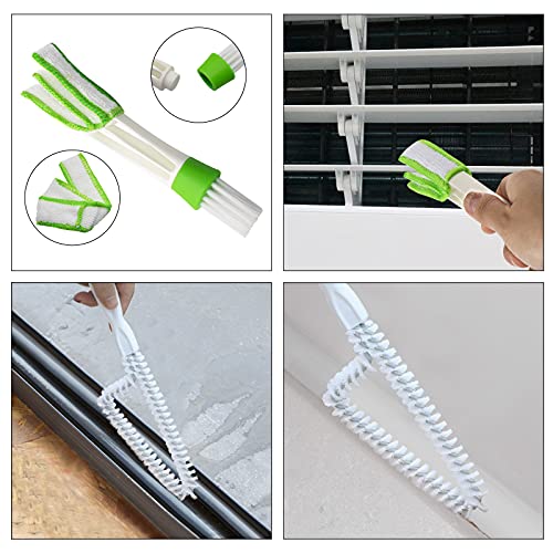 8 Pcs Hand-held Groove Gap Cleaning Tools - Door Window Track Crevice Cleaning Brushes Blind Cleaner Duster, Window Magic Cleaning Brush for Shower Door, Car Vents, Air Conditioner, Keyboard - view 5