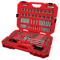 Socket Set, 159 Piece Socket Wrench Set Mechanics Tools 1/4-in., 3/8-in., and 1/2-in(6 Point and 12 Point, 90-Tooth (CMMT12125)