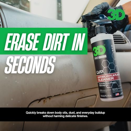 LVP Interior Cleaner - Removes Dirt, Grime, Grease, Oil & Stains from Leather, Vinyl & Plastic - Great for Seats, Steering Wheels, Door Panels, Dashboards - Car, Office, Home Use 16oz. - view 6