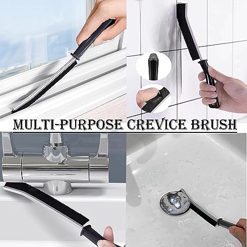 Cleaning Brush, 9 Pcs Hard Bristle Crevice Cleaning Brush Set for Kitchen Bathroom Toilet Grout Bottle Gap Window Tracks, Multifunctional Home Essentials Scrub Cleaning Tools - view 5