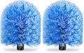 Twist-On Cobweb Duster Head Brush, Fits Standard 3/4 inch Threaded Poles, Attachment Spider Web Duster Brush for Outdoor & Indoor Cleaning (Pack of 2)
