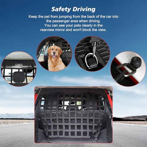 Dog Barrier Divider Net for Jeep Wrangler JK JL Unlimited 4-Door 2007-2026 - view 4