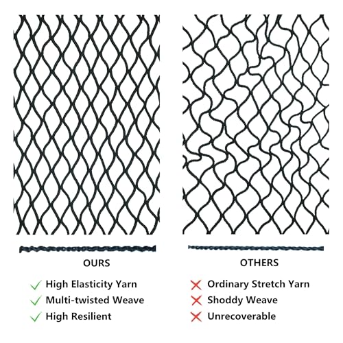 Highly Elastic Cargo Net, Simple Truck Bed Cargo Mesh Organizer, Suitable for 5ft - 6ft Standard Bed Trucks, 4'x4' Stretches to 7'x7' (Single Layer) - view 4