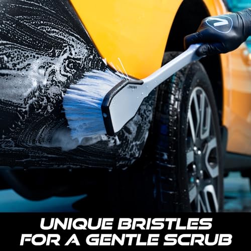 Wheel and Fender Cleaning Brush with Long Handle for Car Detailing - view 5
