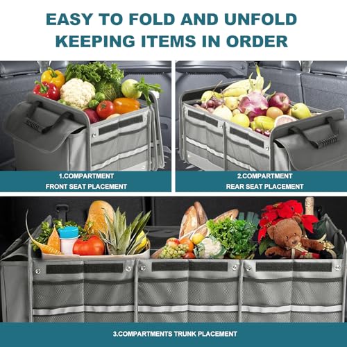 Car Trunk Organizer,115L Heavy Duty Collapsible Trunk Storage - view 5
