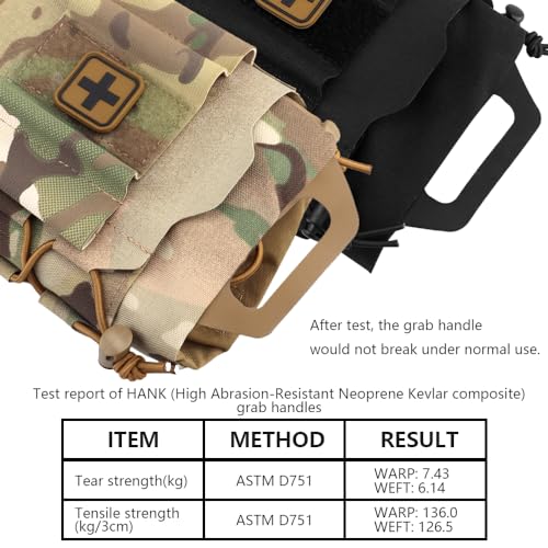 Rapid/Quick Deploy First Aid Kit Pack Tactical IFAK Pouch Two-Piece System Med Roll Carrier Hypalon Handle Outdoor Sport Hunting Bag - view 3