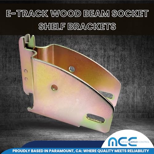 2 Pack E-Track Wood Beam Socket Bracket for Enclosed Trailer Shelving & RVs - view 2