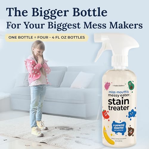 Messy Eater Stain Treater - 4oz 2-Pack & 16oz Spray Bottle - Laundry Spot Cleaner for Clothes, Carpet & Upholstery - Baby Stain Remover - view 3