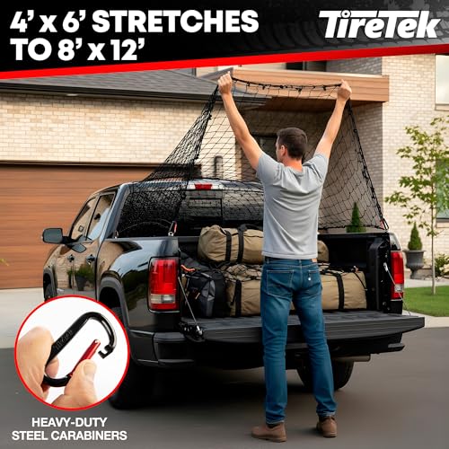 Cargo Net for Pickup Truck Bed – Truck Bed Net with 12 Metal Carabiners - view 2